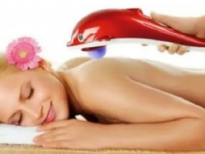 Вибромассажер 'Дельфин пися течет' для тела с ИК-прогревом