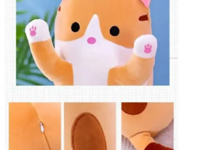 Гігантська м'яка плюшева іграшка Довгий Кіт Батон-подушка 110