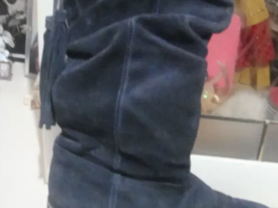 Детские замшевые сапоги Dami темно-синего цвета 31размер