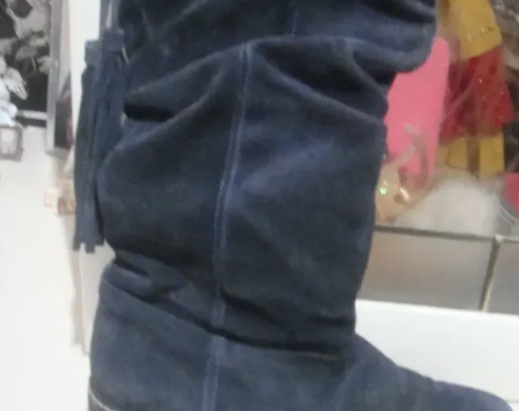 Детские замшевые сапоги Dami темно-синего цвета 31размер