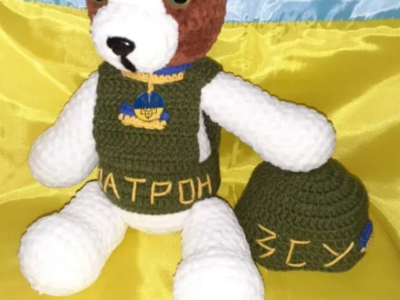 Пес Патрон. Плюшова іграшка ручної роботи.