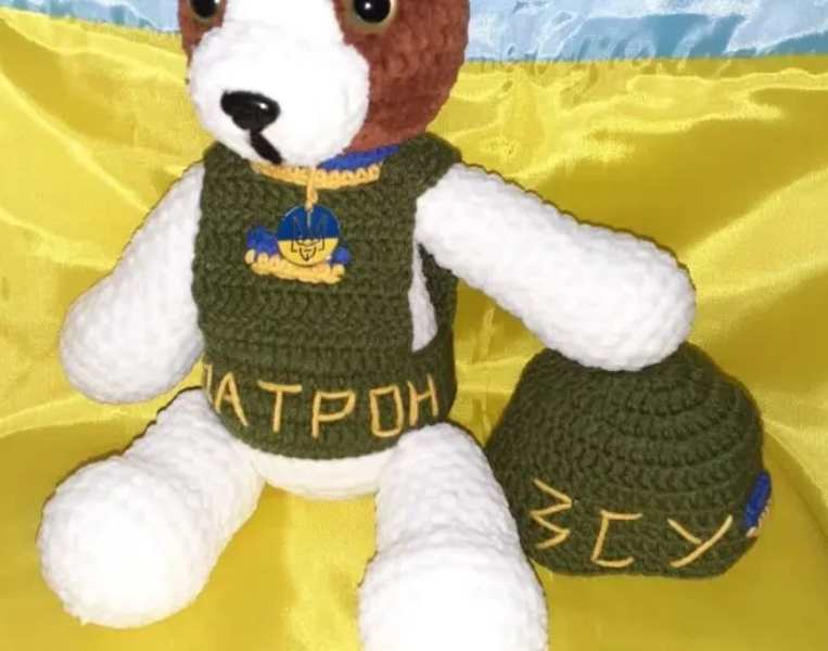 Пес Патрон. Плюшова іграшка ручної роботи.