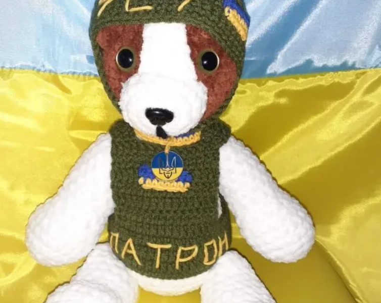 Пес Патрон. Плюшова іграшка ручної роботи.