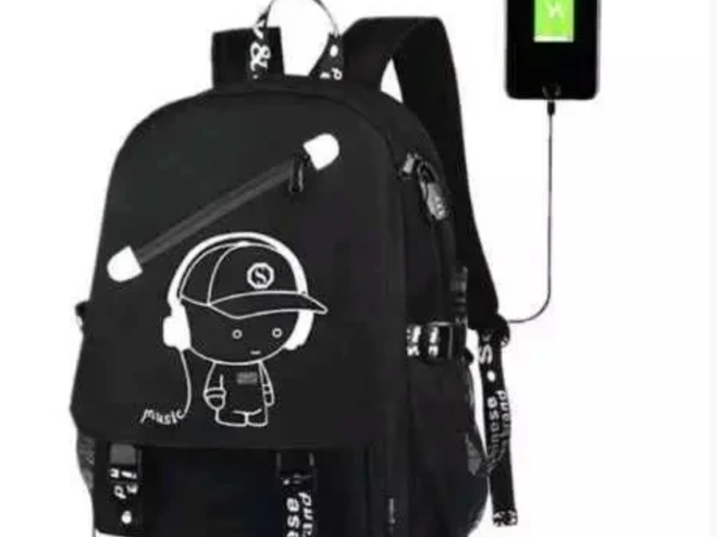 Водонепроникний рюкзак Music 3 USB, що світиться в темряві,