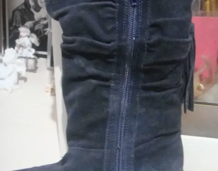 Детские замшевые сапоги Dami темно-синего цвета 31размер