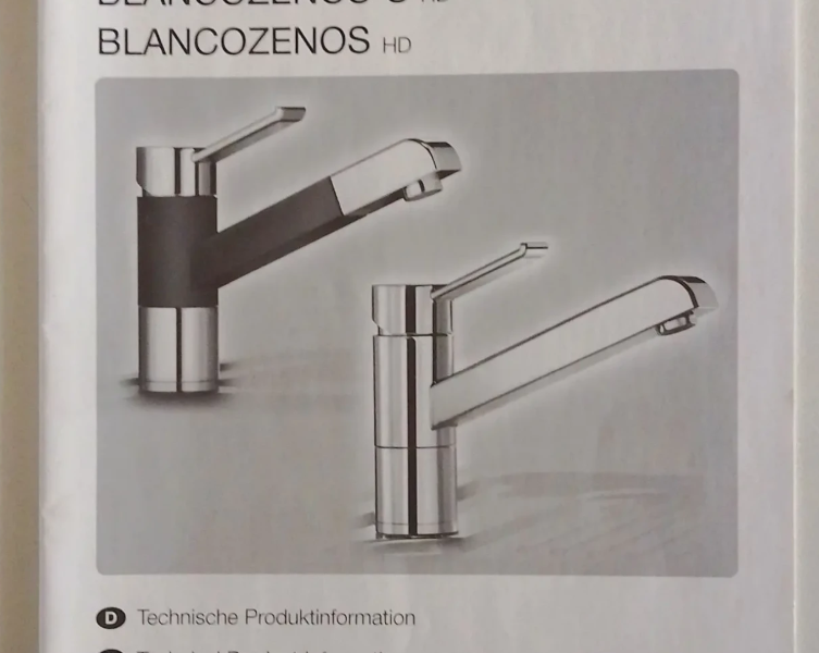 Кран смеситель BLANCO каменный, бежевый.