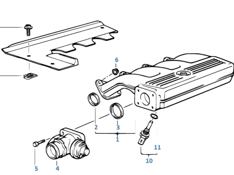 Коллектор впускной БМВ E36, 1.8tds, BMW 2245437, BMW 11612245437