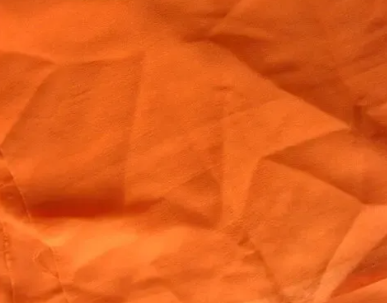Ткань шифон оранжевый рыжий, отрез 24 на 90 см