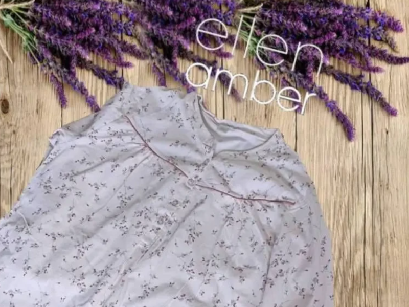 Ellen Amber Ночная рубашка женская трикотажная длинный рукав хлопок L