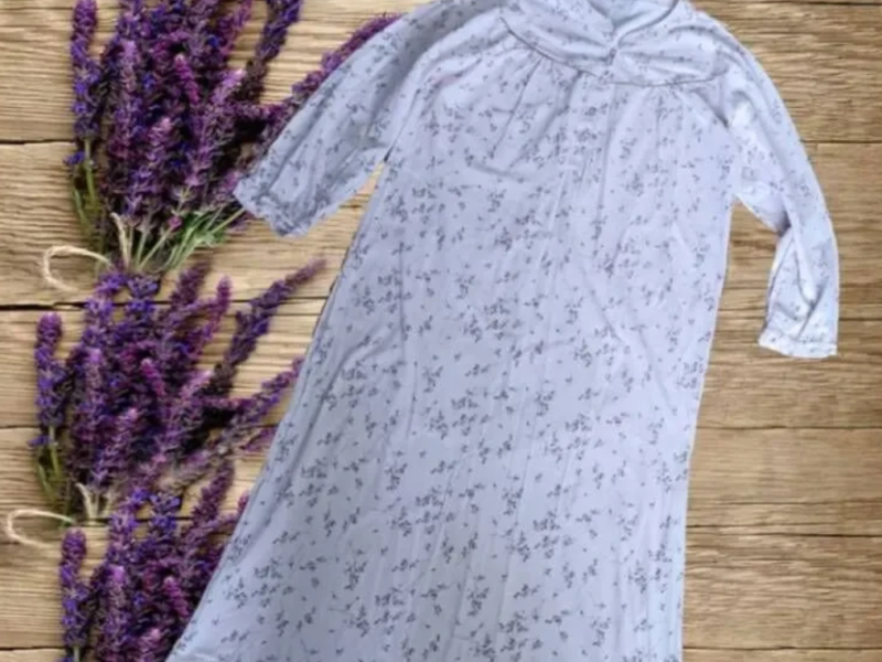 Ellen Amber Ночная рубашка женская трикотажная длинный рукав хлопок L