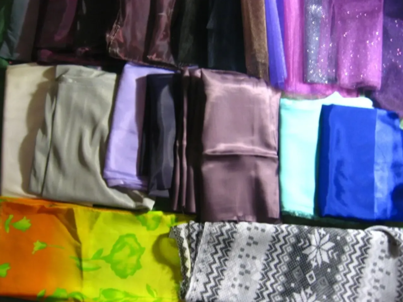 Ткань 60 см тафта хамелеон розовая сиреневая мятная зелёная, торг