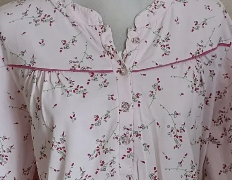 Ellen Amber Ночная рубашка женская трикотажная длинный рукав хлопок L