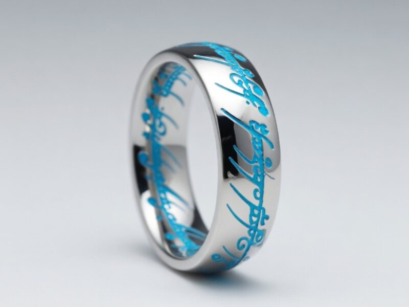 Кольцо Всевластия — светится в темноте бирюзовым. Размер 12. Новое