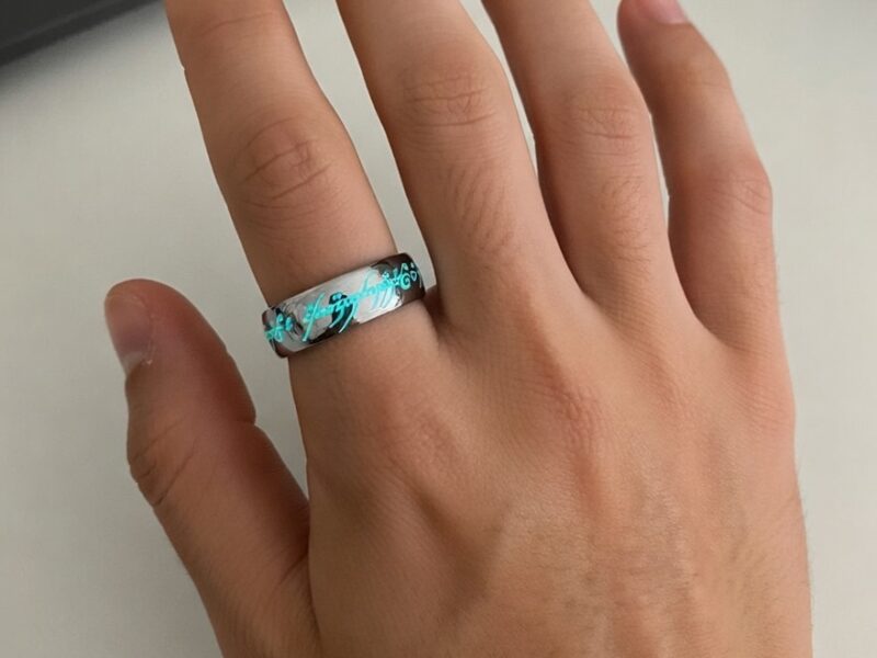 Кольцо Всевластия — светится в темноте бирюзовым. Размер 12. Новое