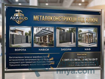 Металоконструкції Кривий Ріг — Ворота, Навіси, МАФи
