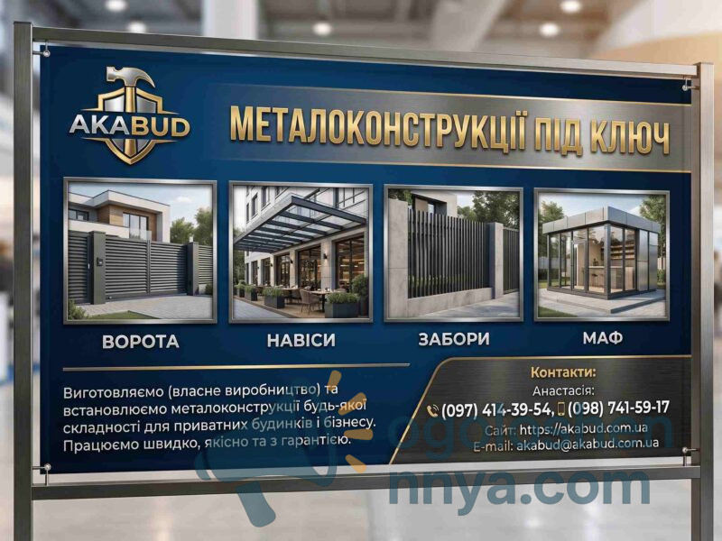 Металоконструкції Кривий Ріг — Ворота, Навіси, МАФи